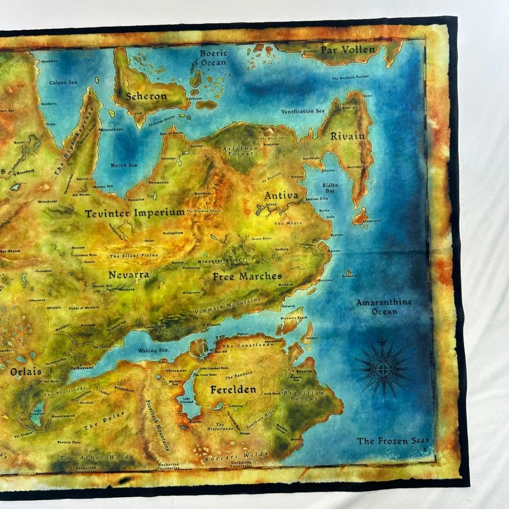 Dragon Age Inquisition Inquisitor's Edition Cloth Map of Thedas